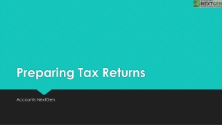 Preparing Tax Returns