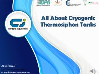 Cryogas Equipment: Cryogenic Thermosiphon Tanks