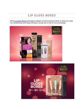 Lip Gloss boxes