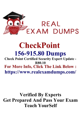 CheckPoint 156-915.80 Exam Study Material - RealExamDumps