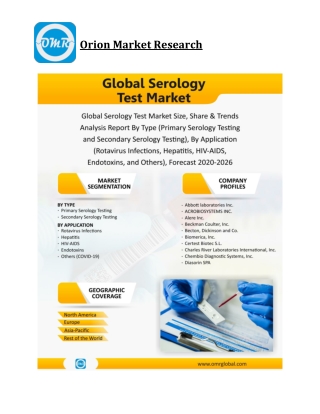 Global Serology Test Market Size, Competitive Analysis, Share, Forecast- 2020-2026