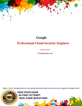 Easily Pass Google Professional-Cloud-Security-Engineer Exams with Our dumps & PDF - Dumpsforsure