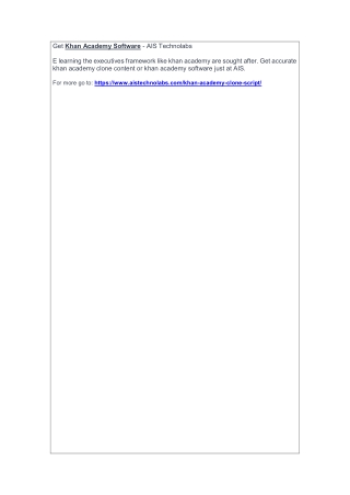 Get Khan Academy Software - AIS Technolabs