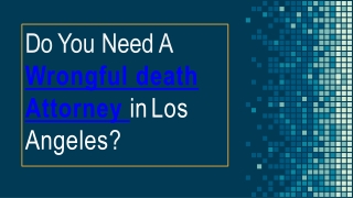 Los Angeles Wrongful DeathAttorney | Grey Law