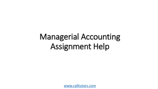 Managerial Accounting Assignment Help