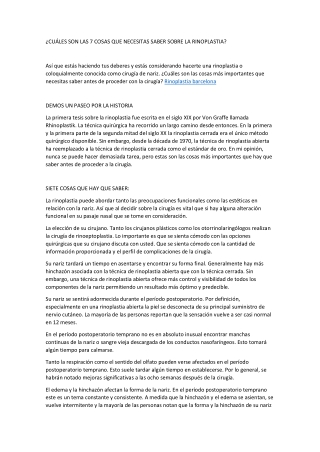 Rinoplastia barcelona