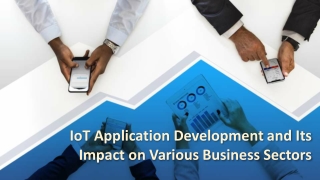 IoT Application Development and Its Impact on Various Business Sectors