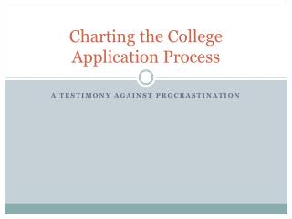 Charting the College Application Process