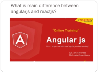 What is main difference between angularjs and reactjs?