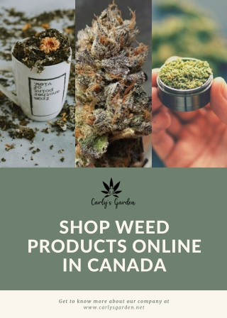 Shop Weed Products Online In Canada - Carlys Garden