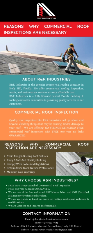 Reasons Why Commercial Roof Inspections Are Necessary