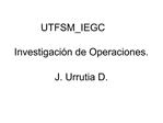 Investigaci n de Operaciones.