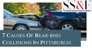 7 Causes Of Rear-end Collisions In Pittsburgh