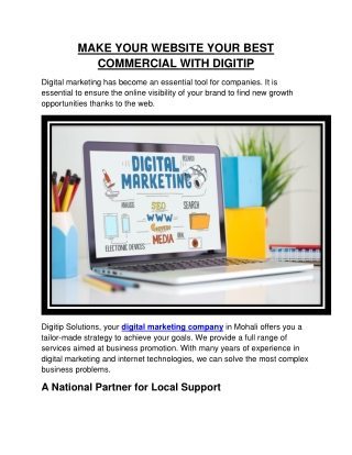 Make Your Website Your Best Commercial with Digitip