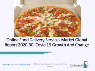 Global Online Food Delivery Services Market Opportunities And Strategies To 2030