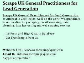 Scrape UK General Practitioners for Lead Generation