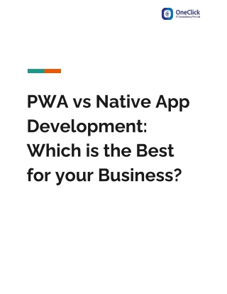 PWA vs Native App Development: Which is the Best for your Business?