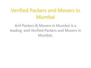 Affordable Packers and Movers In Mumbai