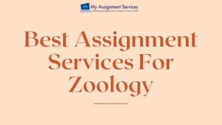 Zoology Assignment Help by My Assignment Services