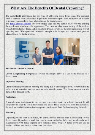 What Are The Benefits Of Dental Crowning?