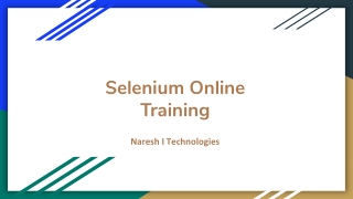 Selenium Online Training