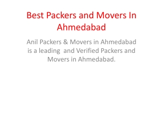 Certified Packers and Movers In Ahmedabad