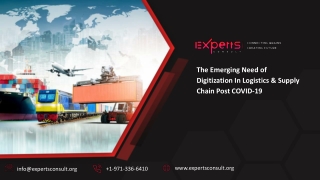 The Emerging Need of Digitization In Logistics & Supply Chain Post COVID-19