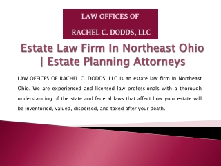 Estate Law Firm In Northeast Ohio | Estate Planning Attorneys