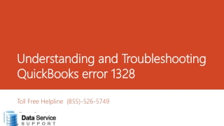 Know all about QuickBooks Error 1328