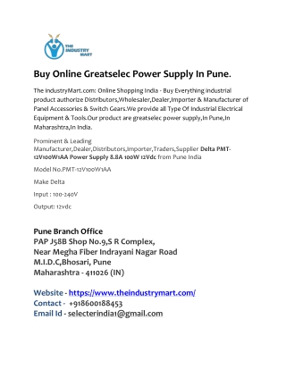 buy online greaselec power supply in pune,india