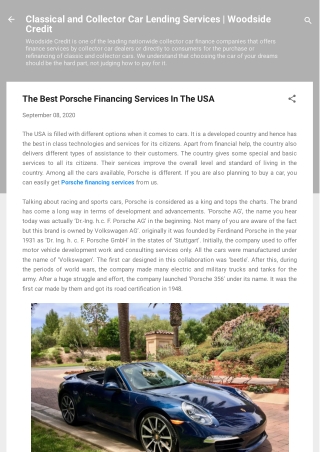The Best Porsche Financing Services In The USA