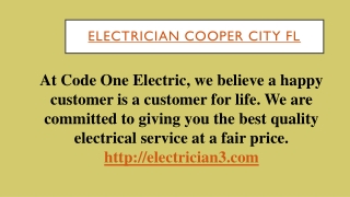 Electrician Cooper City FL