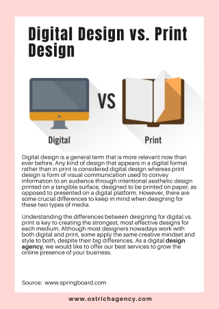 Digital design vs. Print design