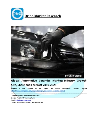 Global Automotive Ceramics Market Size, Share, Analysis, Industry Report and Forecast to 2026
