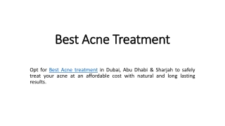 Best Acne Treatment