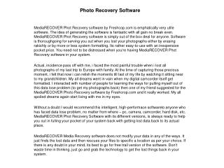 Save business- Use Photo Recovery Software