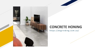 CONCRETE HONING