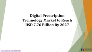 Digital Prescription Technology Market Demand, Product Types, Consumption ratio and Market Statistics 2020-2027