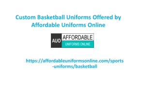 Custom Basketball Uniforms Offered by Affordable Uniforms Online