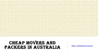 Cheap Movers and Packers in Australia