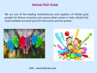 Herbal gulal manufacturers and suppliers