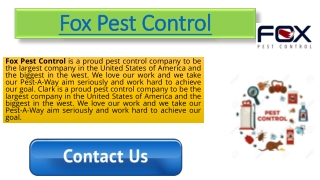 Fox Pest control