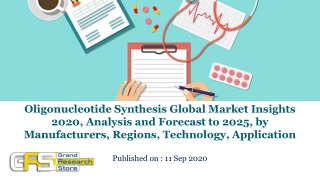 Oligonucleotide Synthesis Global Market Insights 2020, Analysis and Forecast to 2025, by Manufacturers, Regions, Technol