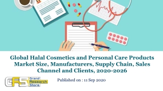 Global Halal Cosmetics and Personal Care Products Market Size, Manufacturers, Supply Chain, Sales Channel and Clients, 2