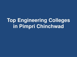 Top Engineering Colleges in Pimpri Chinchwad
