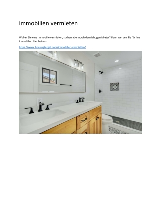 immobilien vermieten