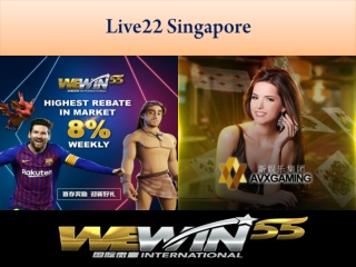 The Live22 Singapore online casino game