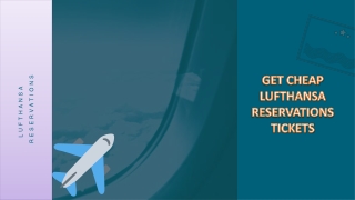 Get Cheap Lufthansa Reservations Tickets