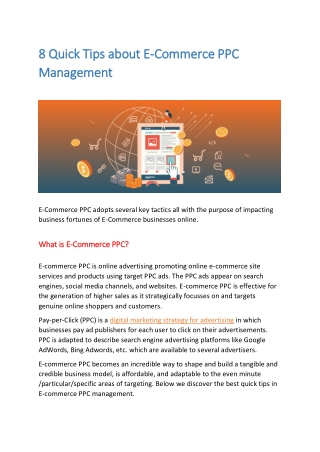 8 Quick Tips About E-Commerce PPC Management