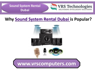 Why Sound System Rental Dubai is Popular?